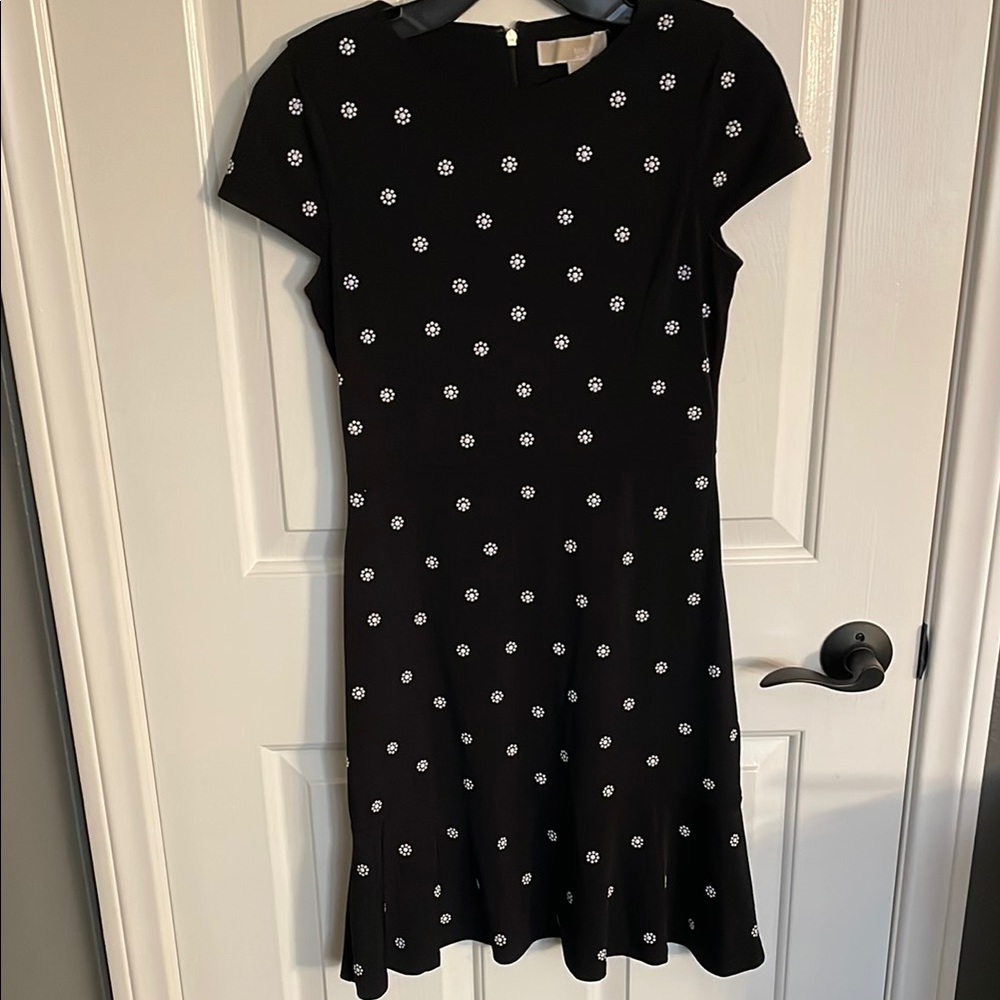 MICHAEL Michael Kors Flower Stud Flounce Dress - Size XS